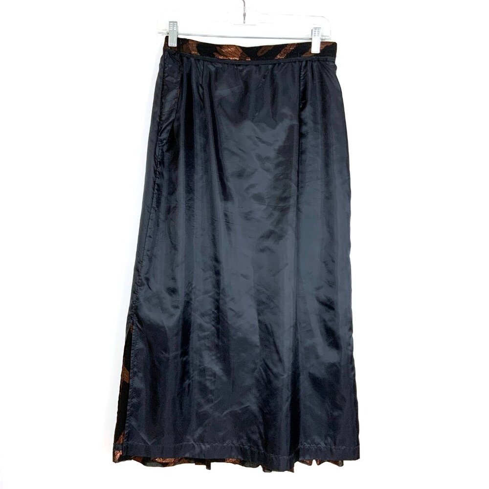 Vintage Evan Picone Pleated Maxi Evening Skirt Black Metallic Phoenix Sz 10 - 8 - Picture 8 of 16